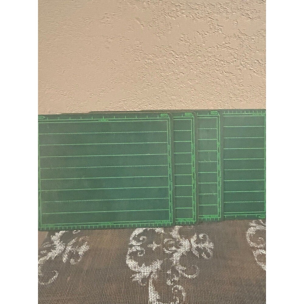 Vintage Super Slate World Research Student Green Chalkboards 11” x 13” Lot of 4